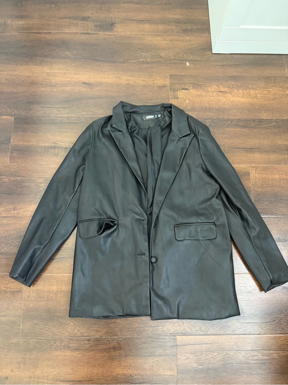 Missoni Black Leather Blazer Jacket